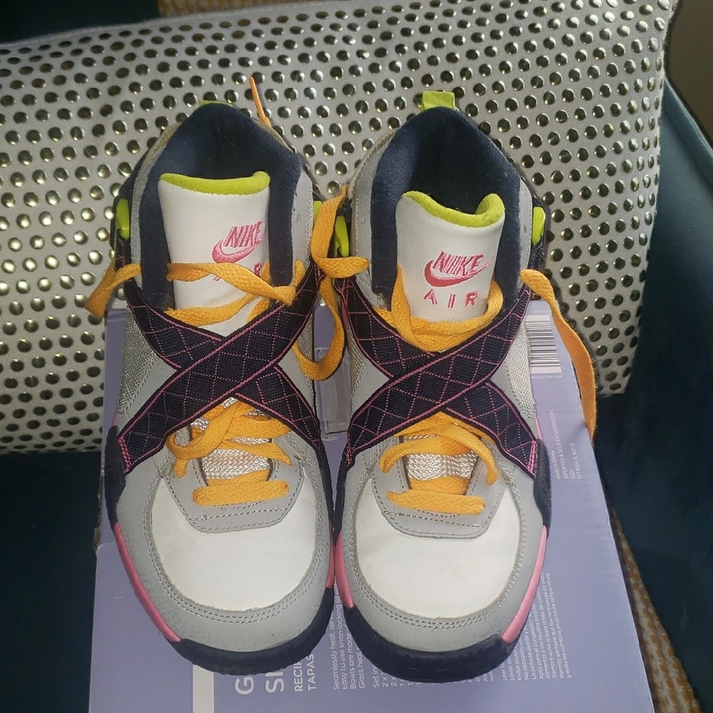 Nike Pink and Orange Air Raid Sneakers